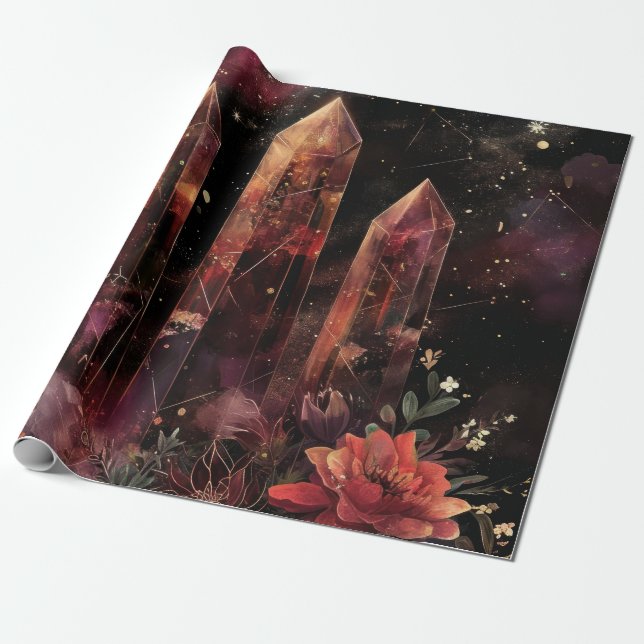 Astrologi Amethyst Stjärnbild Kosmisk Presentpapper (Utrullad)