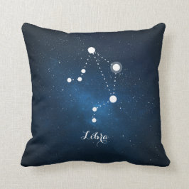 Astrologi Blått Nebula Libra Zodiac-tecken Kudde