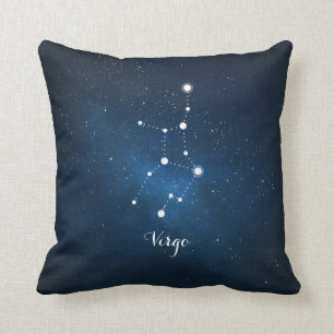 Astrologi Blått Nebula Våg Zodiac-tecken Kudde