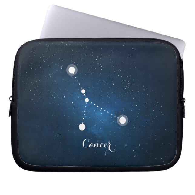 Astrologi Blue Nebula Cancer Zodiac-tecken Laptop Sleeve (Framsidan)