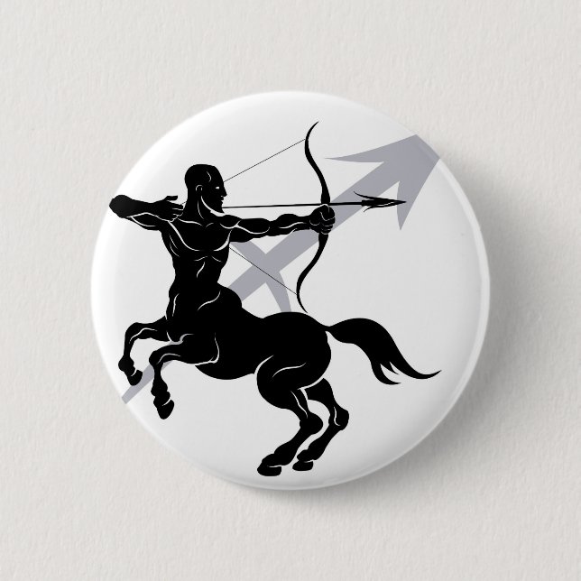 Astrologi för Sagittariuszodiachoroskop Knapp (Framsida)