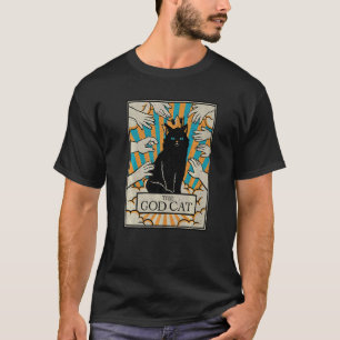 Astrologi Gud Katt Goth Tarotkort Läsare Häxa T Shirt