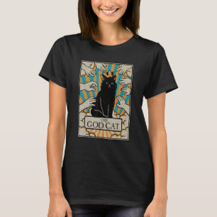 Astrologi Gud Katt Goth Tarotkort Läsare Häxa T Shirt