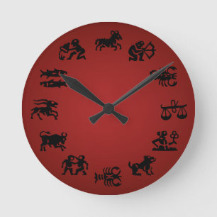 Astrologi Klock Horoscope Clocks - Anpassa Rund Klocka