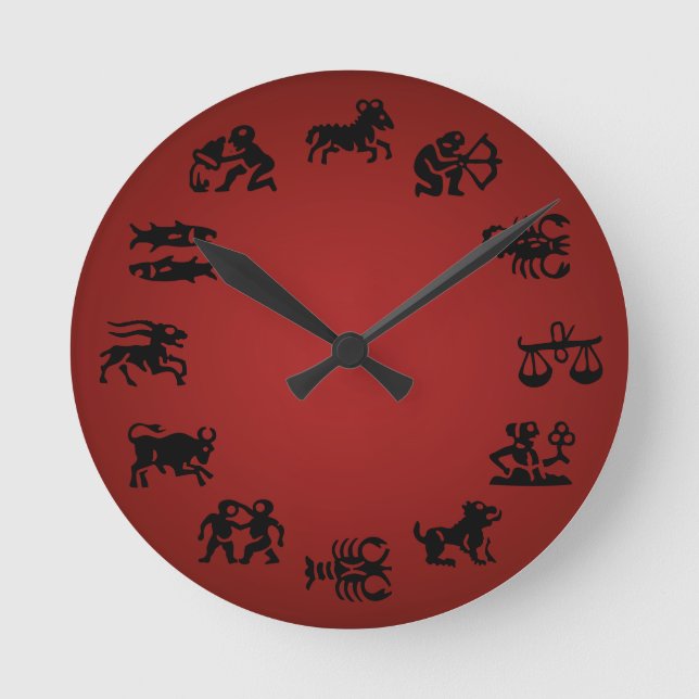 Astrologi Klock Horoscope Clocks - Anpassa Rund Klocka (Framsida)