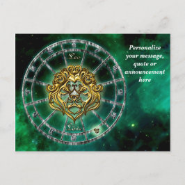 Astrologi Leo Lejonare Horoscope Personlig Message Meddelande Vykort