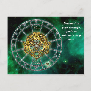 Astrologi Leo Lejonare Horoscope Personlig Message Meddelande Vykort