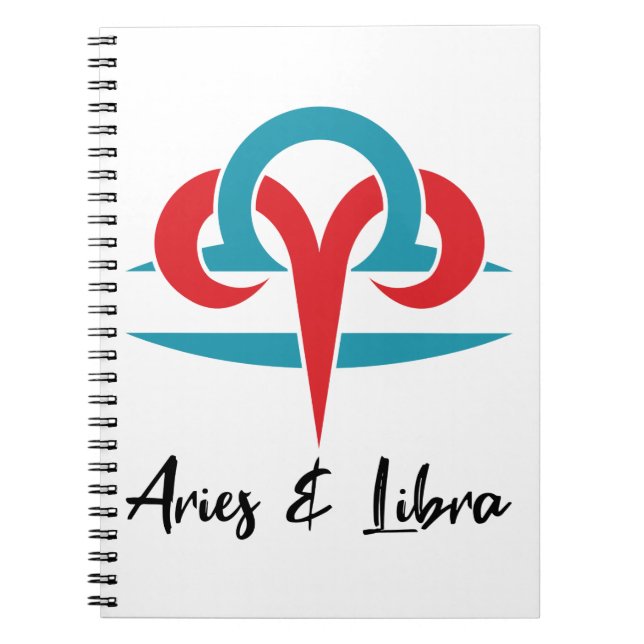 Astrologi och Libra Par Zodiac Horoscope Astrology Anteckningsbok (Framsidan)