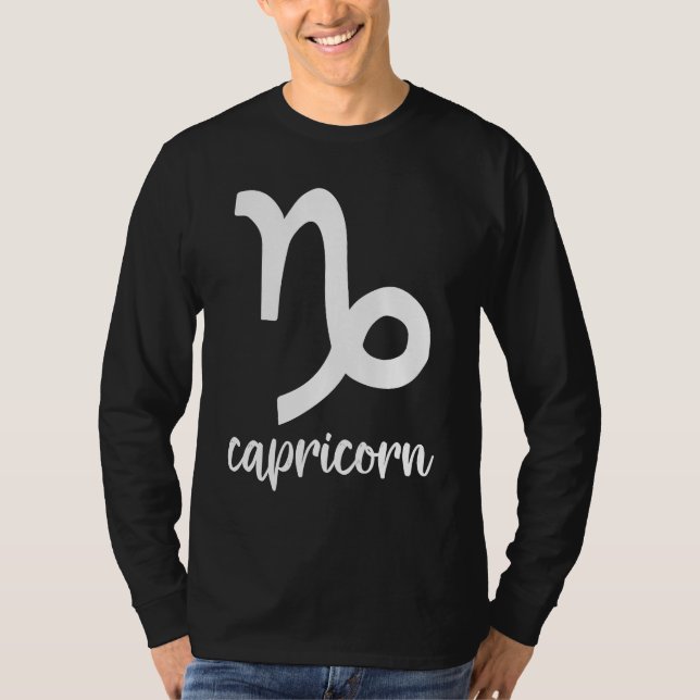 Astrologi Stenbocken Zodiaken T Shirt (Framsida)