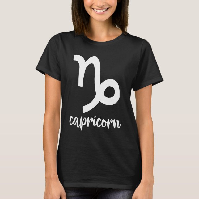 Astrologi Stenbocken Zodiaken T Shirt (Framsida)
