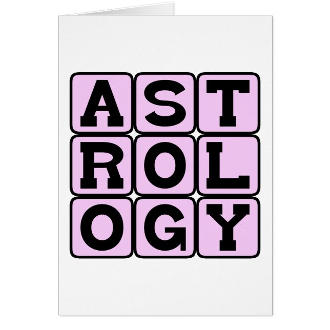 Astrologi, Studier av Zodiakens tecken Hälsningskort (Framsidan)