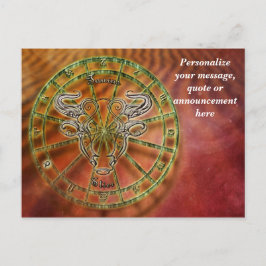 Astrologi Taurus Horoscope Personalize Message Meddelande Vykort