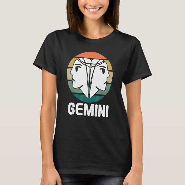 Astrologi Tvillingarna T Shirt (Framsida)