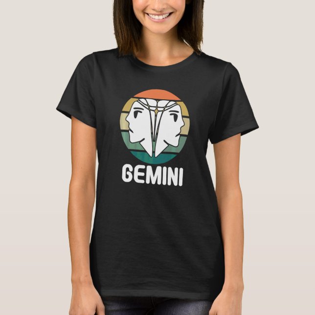 Astrologi Tvillingarna T Shirt (Framsida)