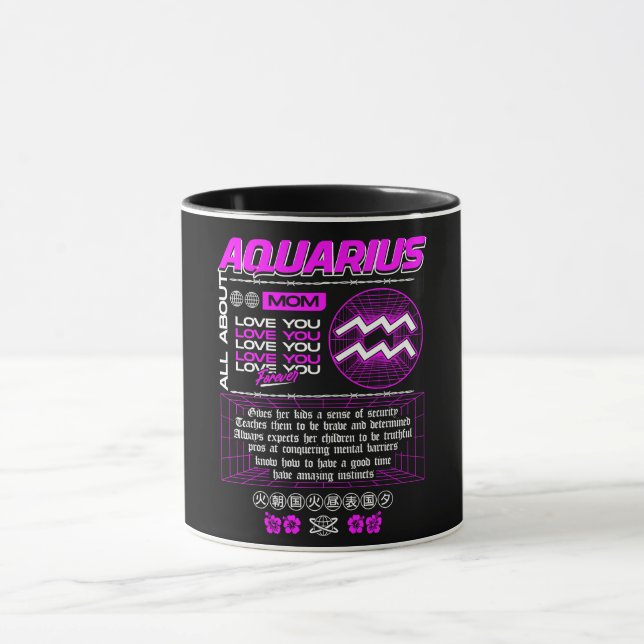 Astrologi/ Zodiac Sign//Aquarius Mugg (Center)