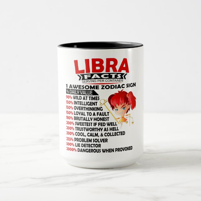 Astrologi/ Zodiac Sign//Libra Facts Mugg (Center)
