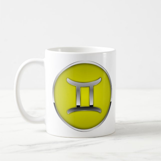 Astrologi Zodiac Sign Mugg Gemini Aquarius (Vänster)