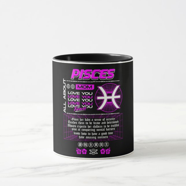 Astrologi/ Zodiac-tecken/ Pisces Mugg (Center)