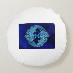 Astrologi/zodiak - Rund Dekorativ kudde - Pisces