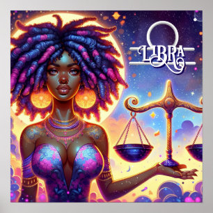 Astrological Horoscope Sign Libra Zodiac Poster