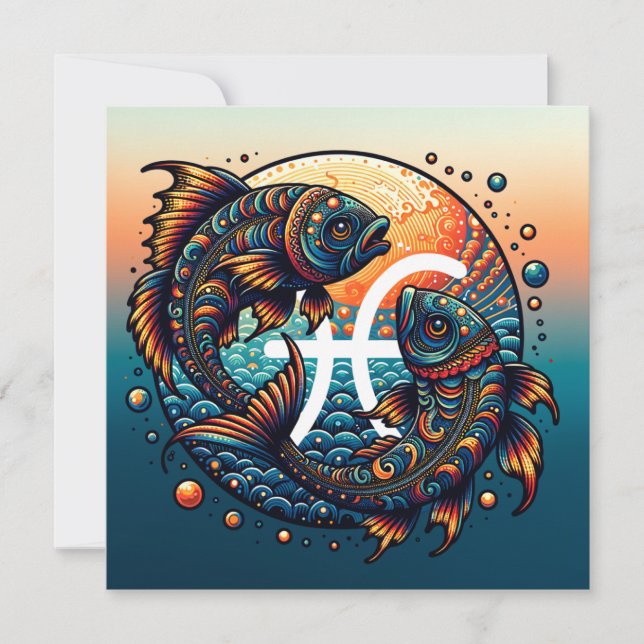 Astrological Horoscope Sign Pisces Zodiac (Framsida)