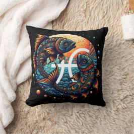 Astrological Horoscope Sign Pisces Zodiac Kudde
