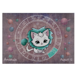 Astrological Leo Cute cat Zodiac Wheel