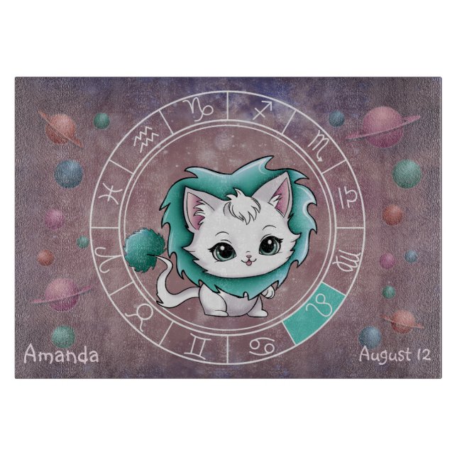 Astrological Leo Cute cat Zodiac Wheel (Framsidan)