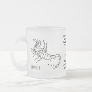 astrological-signs-2 beslutsamt och forcefulEm… Frostad Glasmugg