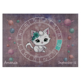 Astrological Våg Cute cat Zodiac Wheel Planet