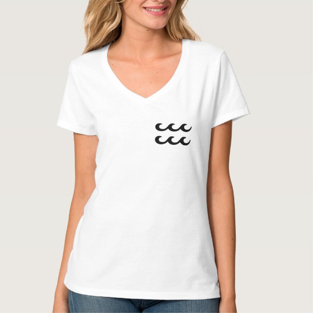 Astrological Zodiac Sign Aquarius T-shirt design (Framsida)