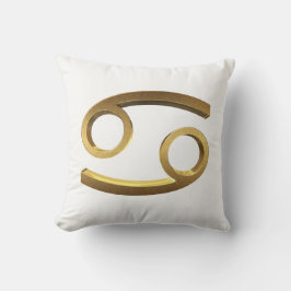 Astrological Zodiac Signs Sol Sign Cancer Guld Kudde
