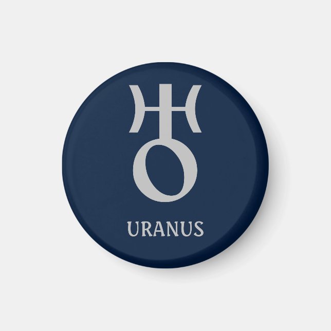 Astrologidiagram: Planet Uranus Magnet (Framsidan)
