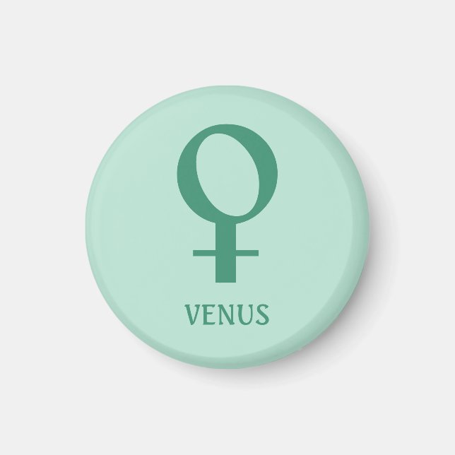 Astrologidiagram: Planet Venus Magnet (Framsidan)