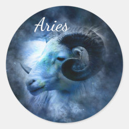 Astrologimärket Ram Zodiac Horoscope Astrology Runt Klistermärke