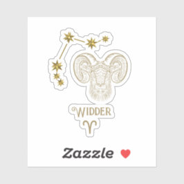 Astrologisches Sternzeichen Widder -  Aufkleber Klistermärken