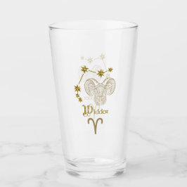 Astrologisches Sternzeichen Widder - Gold Glaskopp