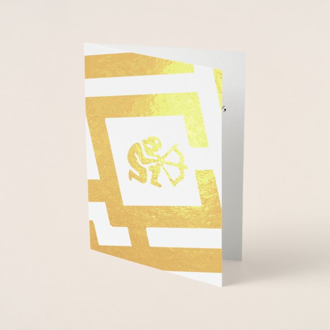 Astrologisk Anpassningsbar Sagittarius Foil Folierat Kort (Framsida)