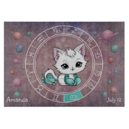 Astrologisk cancer Cute Zodiac Wheel hos katt