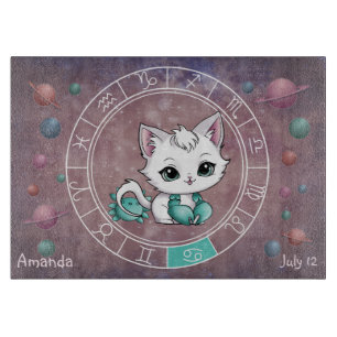 Astrologisk cancer Cute Zodiac Wheel hos katt