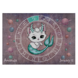 Astrologisk Capricorn Cute cat Zodiac Wheel