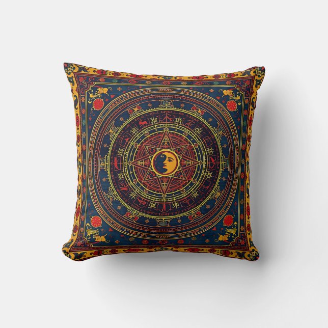 Astrologisk orientalisk Matta-design Kudde (Framsida)