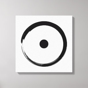 Astrologisk Sol-signal - buddism Zen Circle 1 Canvastryck