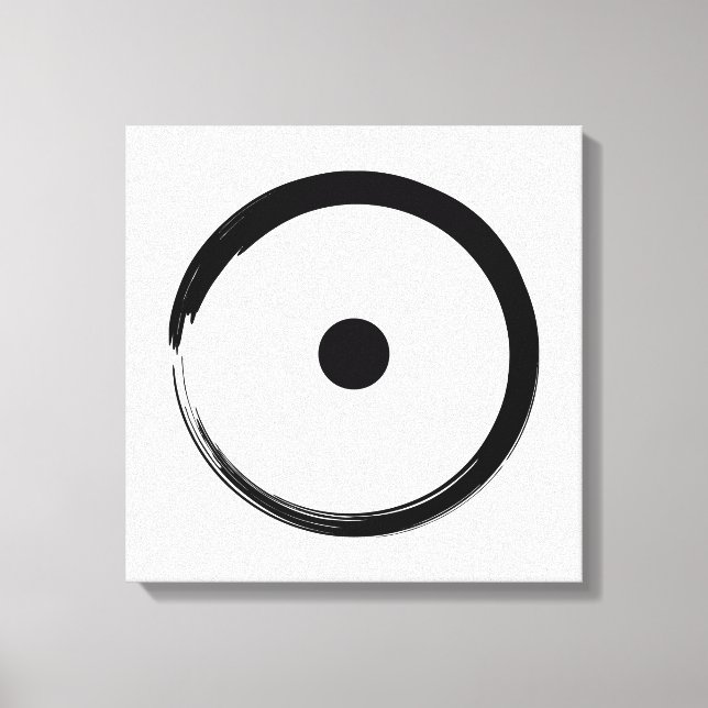 Astrologisk Sol-signal - buddism Zen Circle 1 Canvastryck (Framsida)