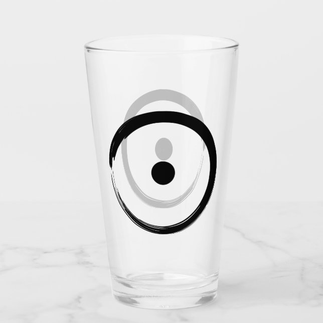 Astrologisk Sol-signal - buddism Zen Circle 1 Glaskopp (Framsida)