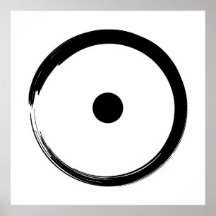 Astrologisk Sol-signal - buddism Zen Circle 1 Poster