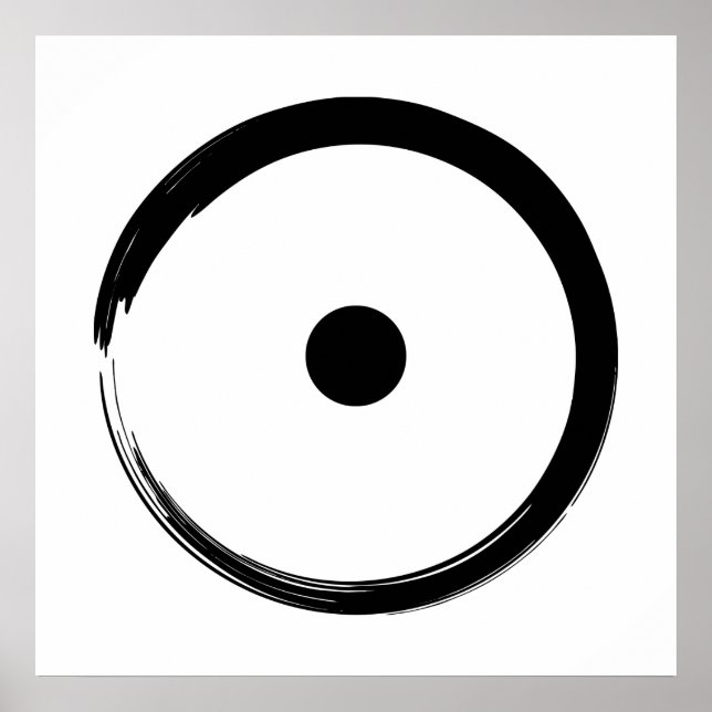 Astrologisk Sol-signal - buddism Zen Circle 1 Poster (Framsidan)