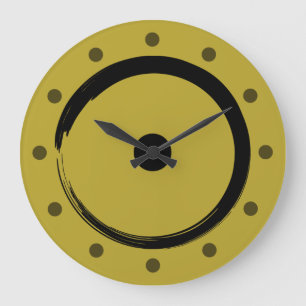 Astrologisk Sol-signal - buddism Zen Circle 1 Stor Klocka