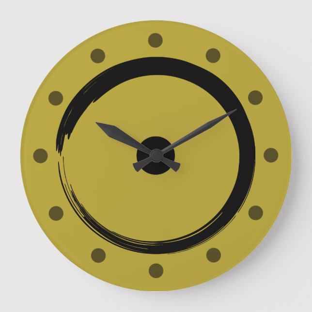 Astrologisk Sol-signal - buddism Zen Circle 1 Stor Klocka (Framsida)