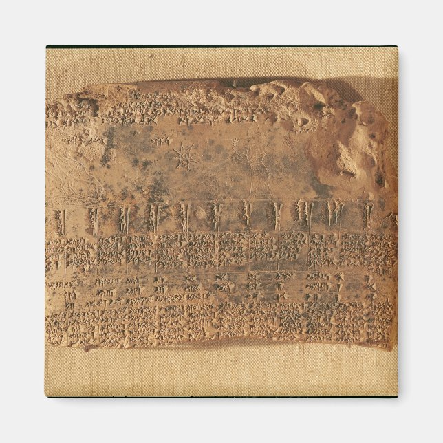 Astrologisk tablett, från Uruk Magnet (Framsidan)